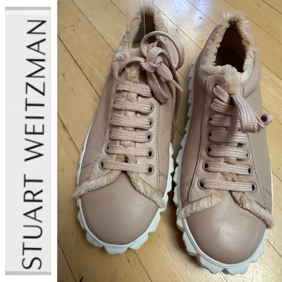 Like New Stuart Weitzman Blush beige Sneakers,7.5, CB2381